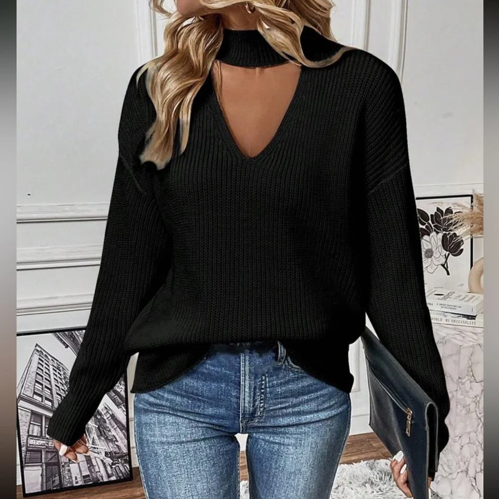 Boho cutout sweater top - Picture 10 of 16